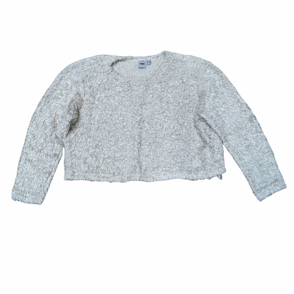 ASOS Women's Fuzzy Cream Tan Neutral Sweater 14